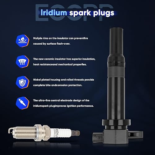 Vista 1563 de ECCPP Bobinas de encendido portátiles de repuesto para automóvil compatibles con Infiniti I30/para Nissan Maxima 3.0L V6 2000-2001 Reemplazo