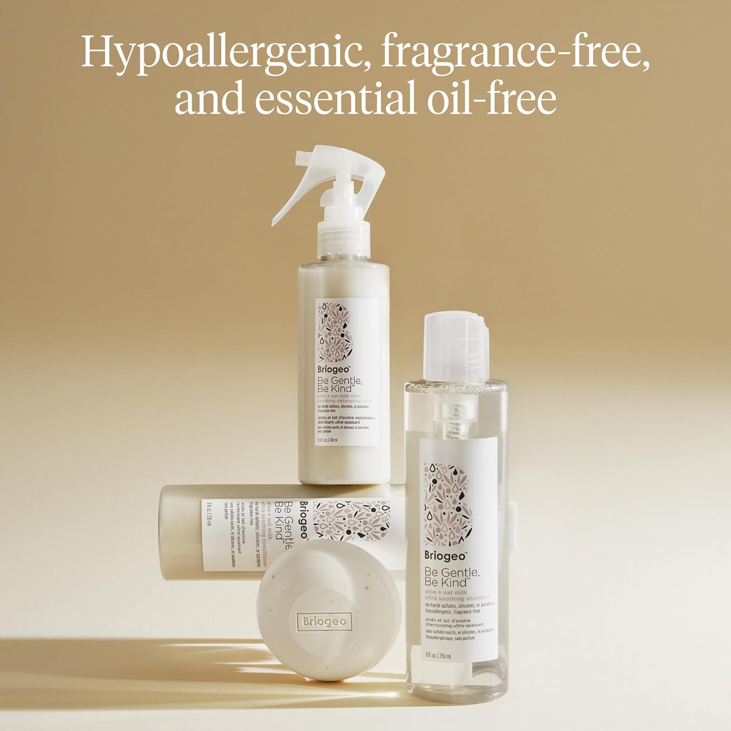 Briogeo Be Gentle, Be Kind Aloe + Oat Milk Ultra Soothing Conditioner, Hypoallergenic and Dermatologist-Approved Conditioner, Fragrance Free, Vegan, Cruelty-Free, 8 fl oz - Image 5