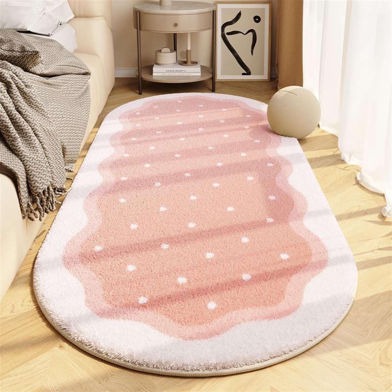 Tapis doux antidérapant rose 40x60 pour sécuriser les sols glissants
