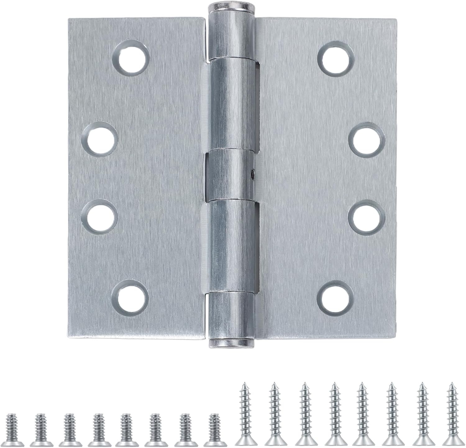 3 Pack 4.5 Inch Heavy Duty Hinges Black Square Corner Commercial Door Hinges 4-1/2 x 4-1/2 Industrial Grade Hinge Full Mortise Interior/Exterior Hinge for Doors Residential Office Cafe Garage