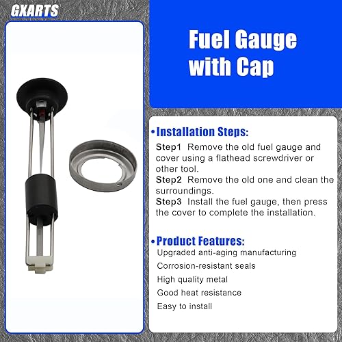 Miniatura 6 de GXARTS Indicador de combustible con tapa compatible con Kawasaki Bayou 220 250 300 400 KLF220 KLF250 KLF300 KLF400 Prairie 300 400 KVF300 KVF400