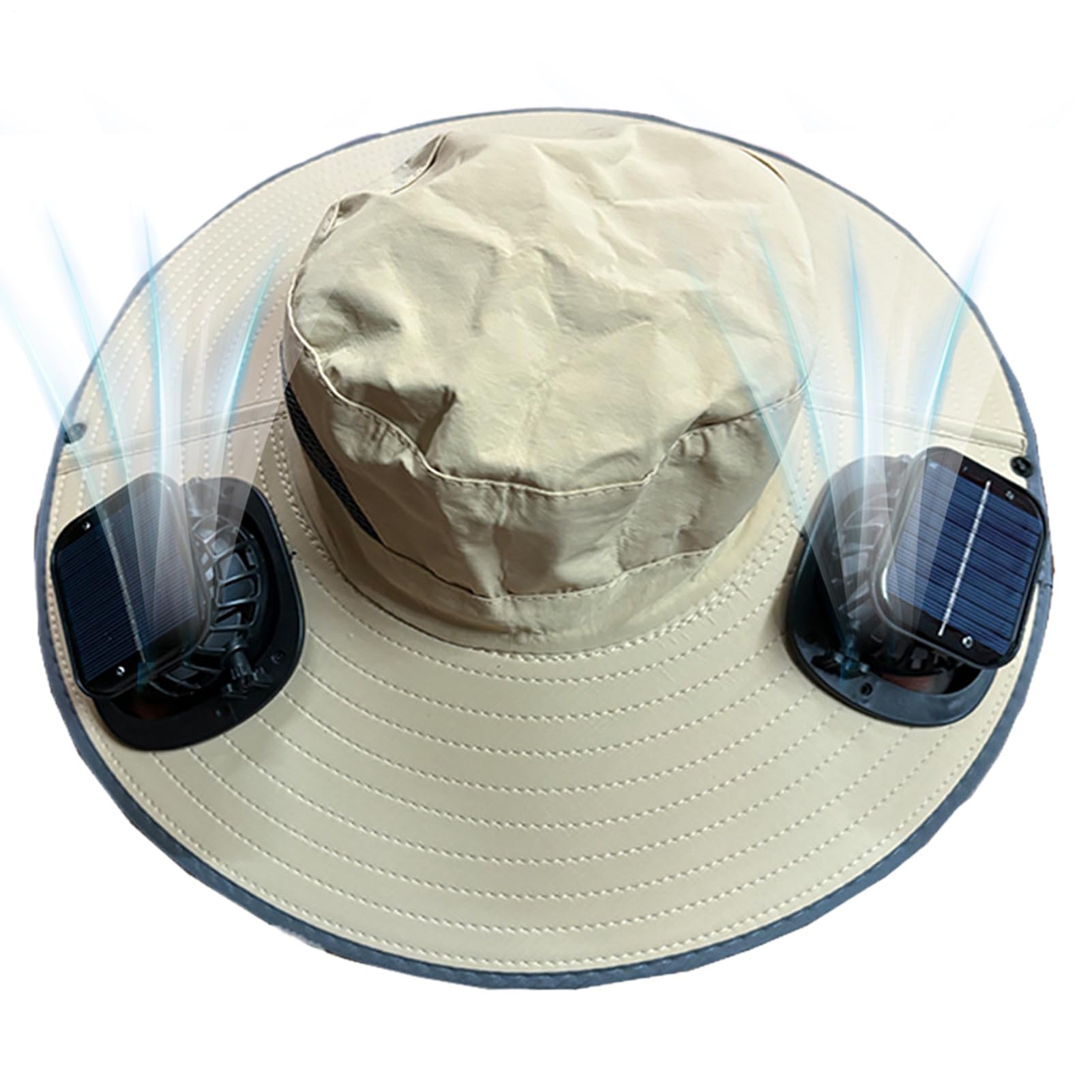 Cappello con ventilatore solare | Cappello da sole a tesa larga per la pesca all'aperto,Cappello rinfrescante leggero con protezione UV per escursioni in spiaggia da viaggio