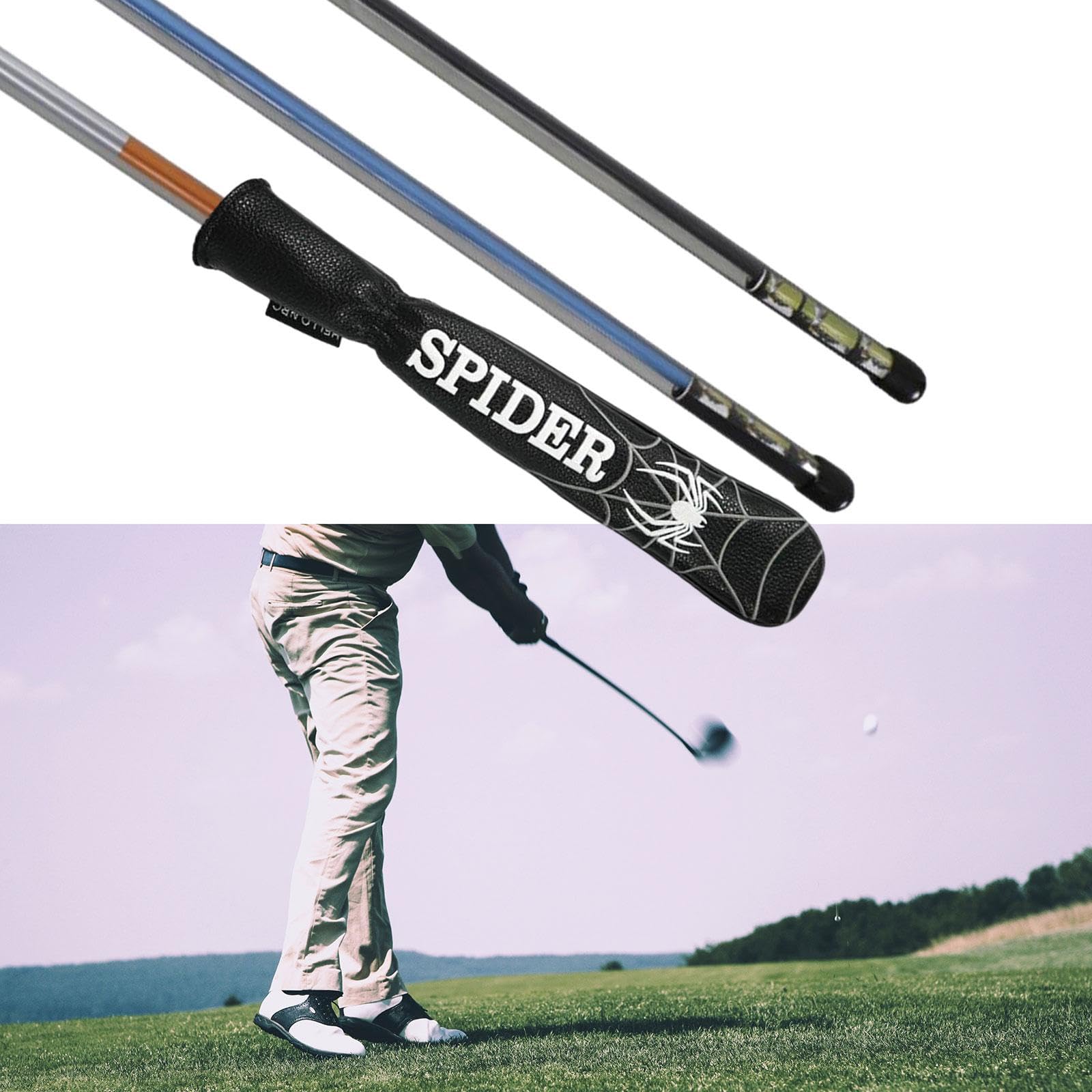 Funda para Varilla de Alineación de Golf, Protector de Varilla de Golf, Funda de Cuero Sintético PU de para Indicador de Dirección