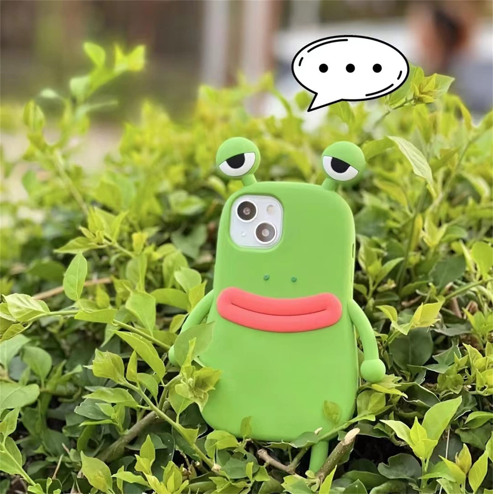 ⭐️For iPhone用　韓国電話ケース　ふわふわ　グリーン Amazon.co.jp: 韓国かわいい赤ソーセージ口グリーンカエル