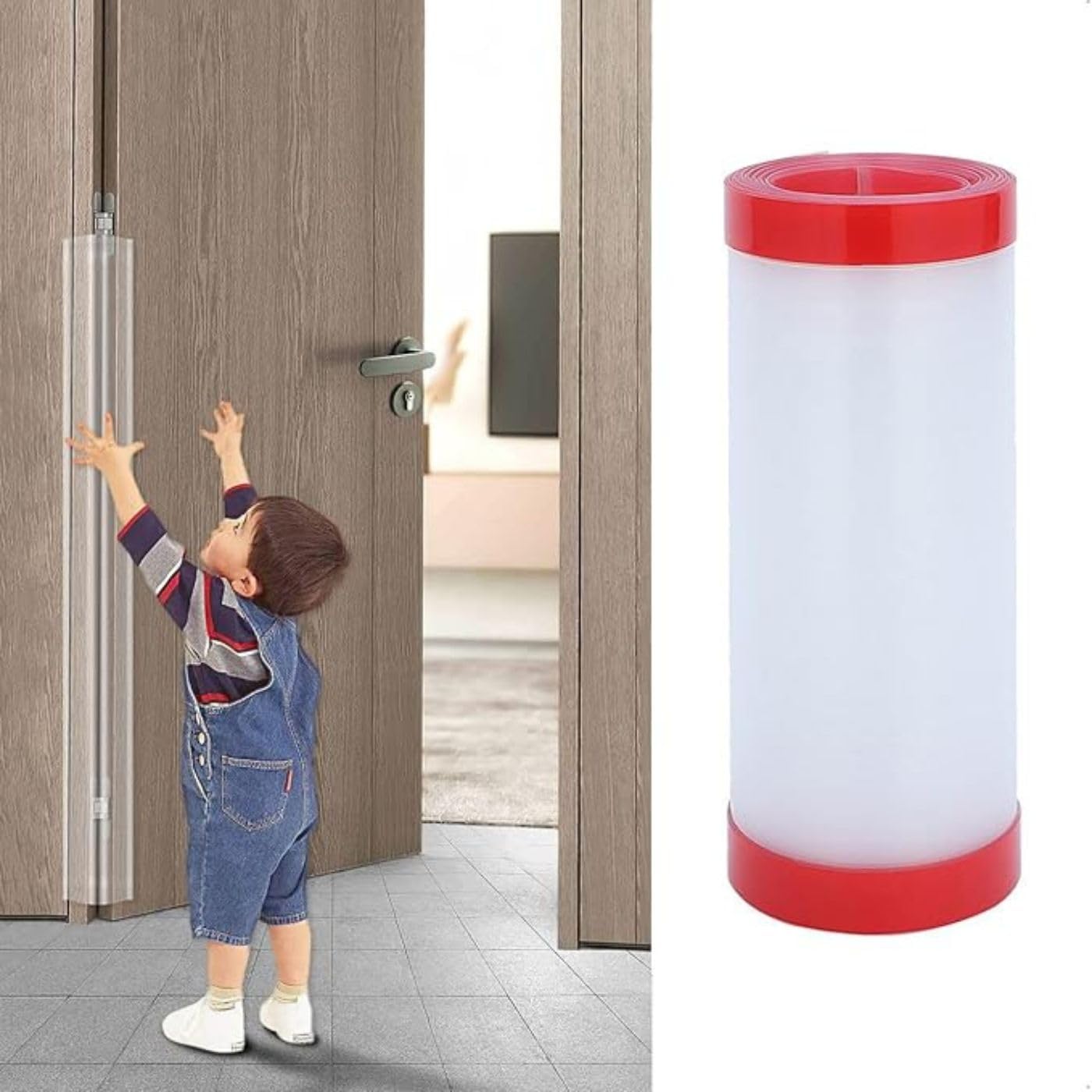 Agabani Door Pinch Guard Baby Proofing, Soft and Flexible Finger Protector for Child Safety, Prevents Door Slamming and Finger Injuries, No Tools Required, Ideal for Homes and Nurseries (Pack of 1)