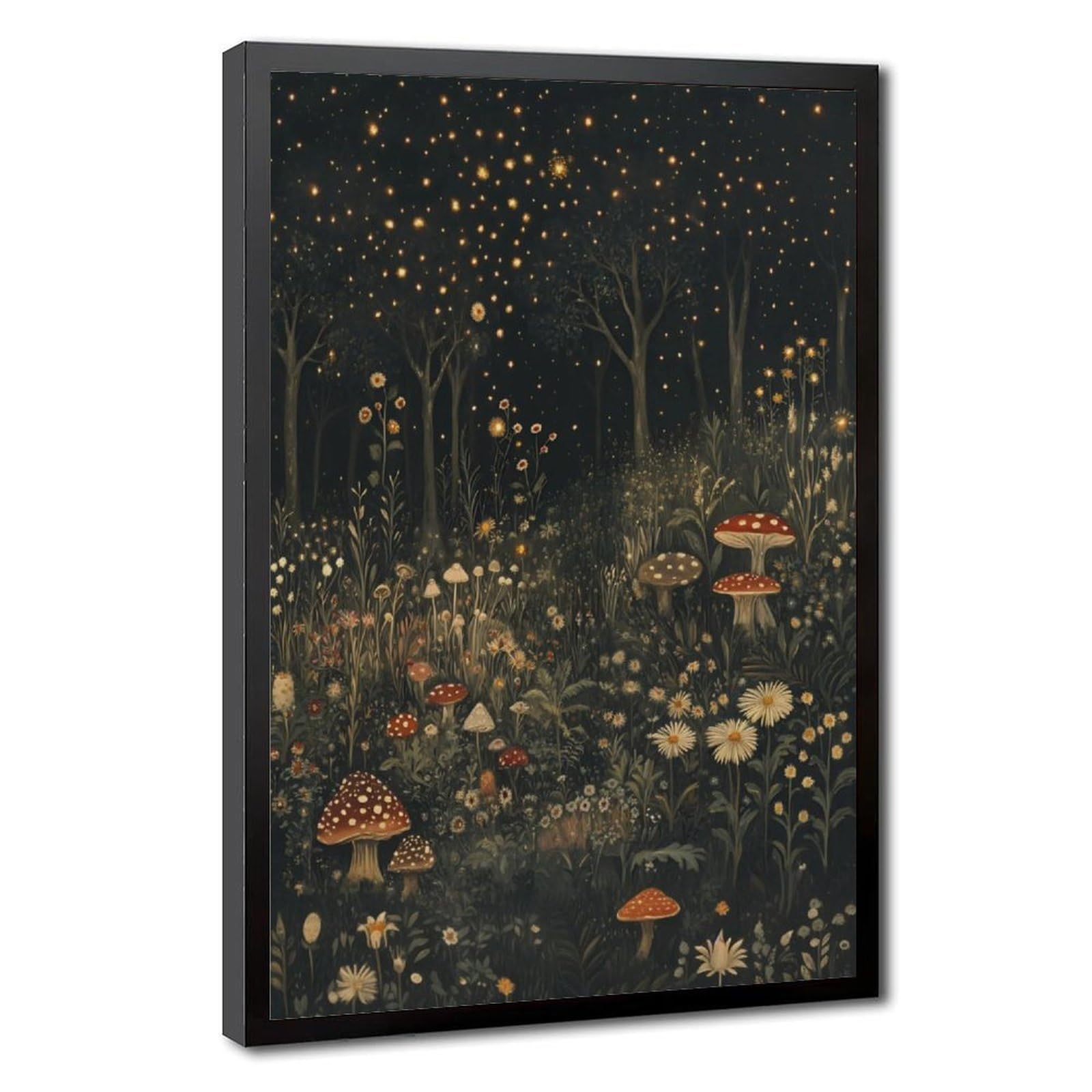 Bareronor Whimsical Forest Poster Canvas Poster Bedroom Decor Landscape Office Room Decor Gift 16" L X 24" W