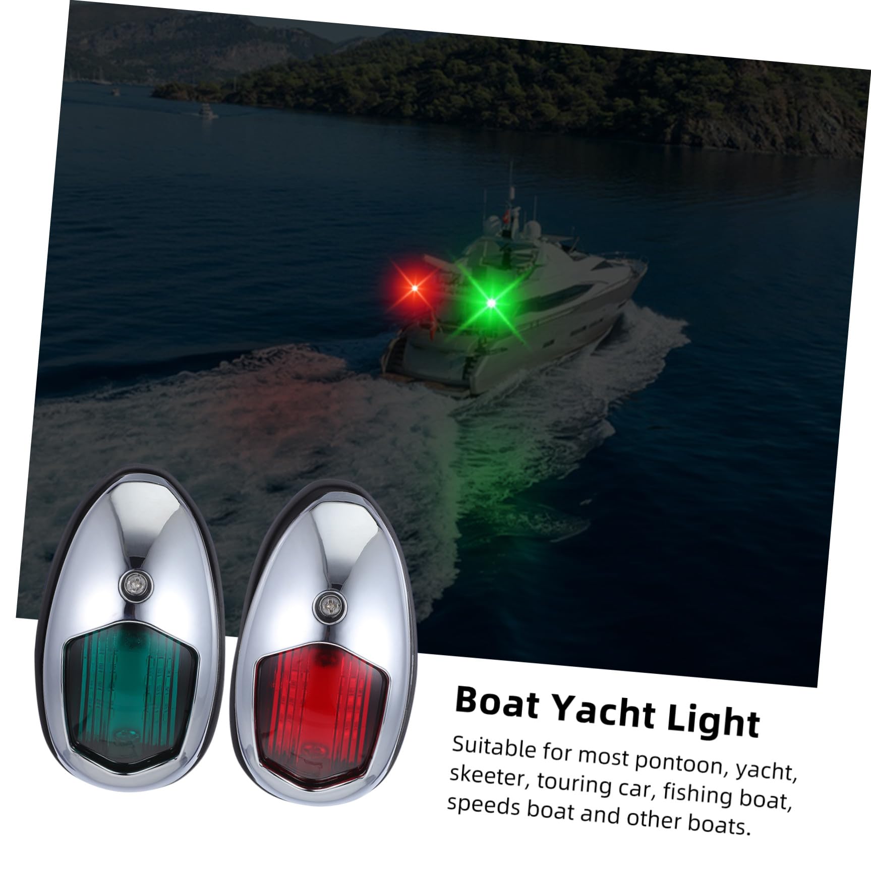 Healvian Fanale per Barche LED di Navigazione 12v 2 Pezzi per Yacht