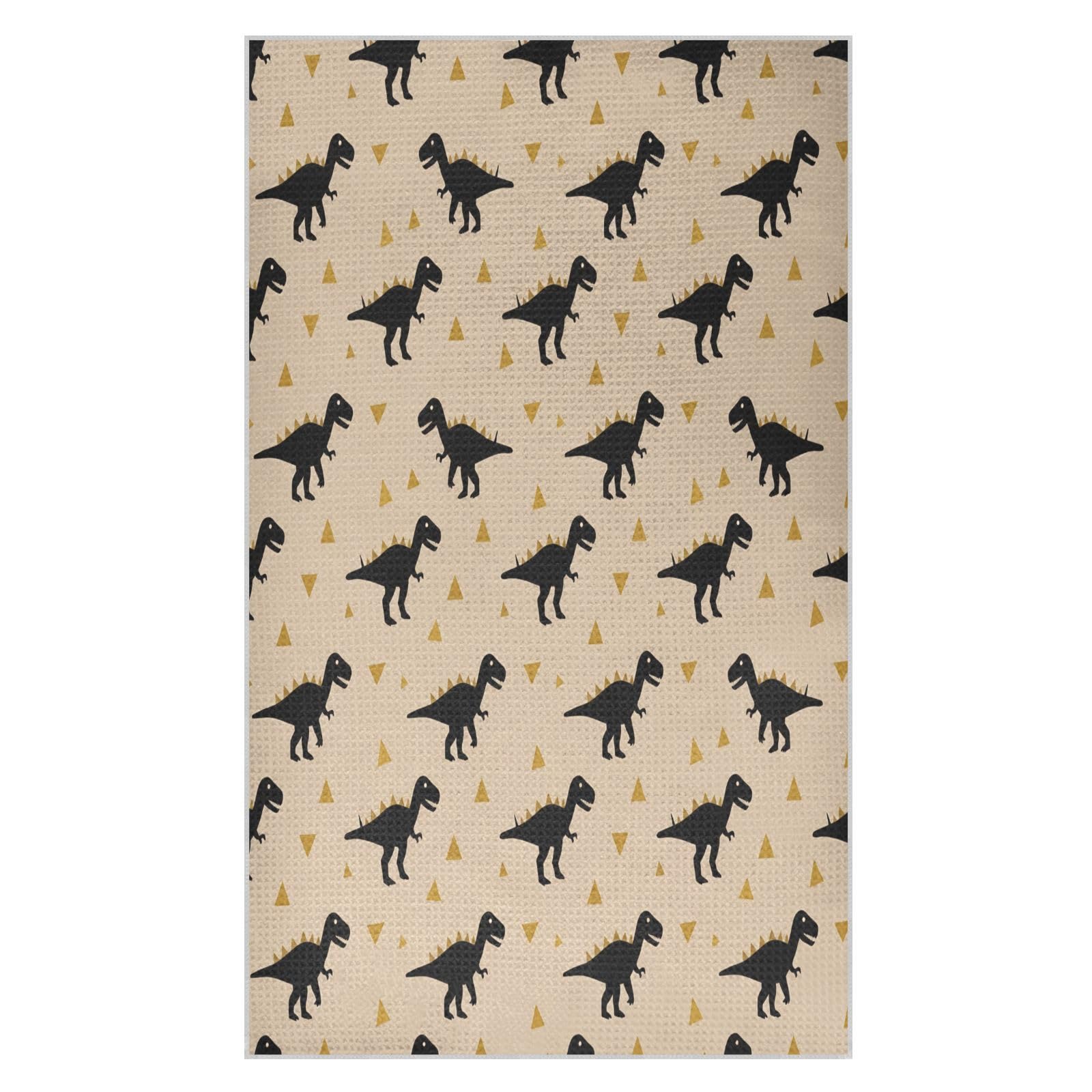 BURSTDDY Cartoon Dinosaur Kitchen Towels,Absorbent Dish Towels 2 Pack