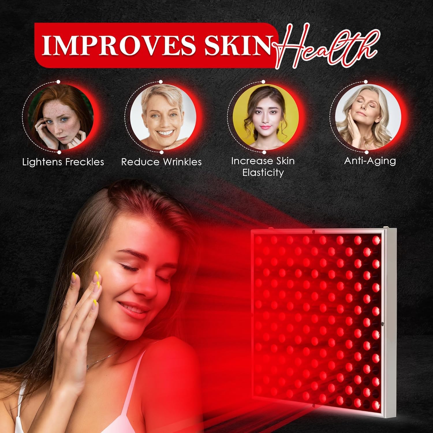 Amazon.com: Red Light Therapy Panel for Face & Body – 45W 660nm