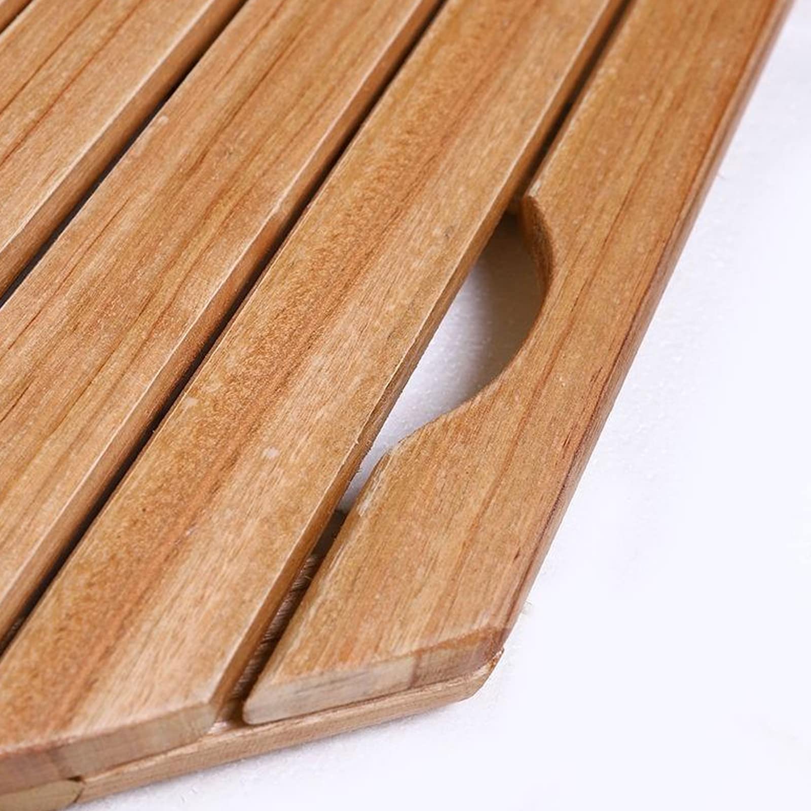 Pedana Doccia in Legno Ecologici,per Tappetino Doccia per Bagno e Cucina,Tappeto Antiscivolo Doccia Multifunzionale,Facile da Riporre,per Spa/Sauna,Uso Interno/Esterno (60x40cm/24x15.7in)