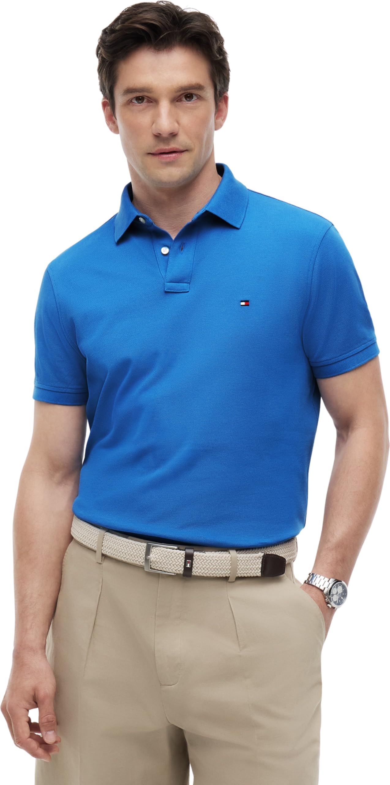 Tommy Hilfiger Men's 1985 Regular Polo MW0MW17770 S/S Polo, Blue, XL