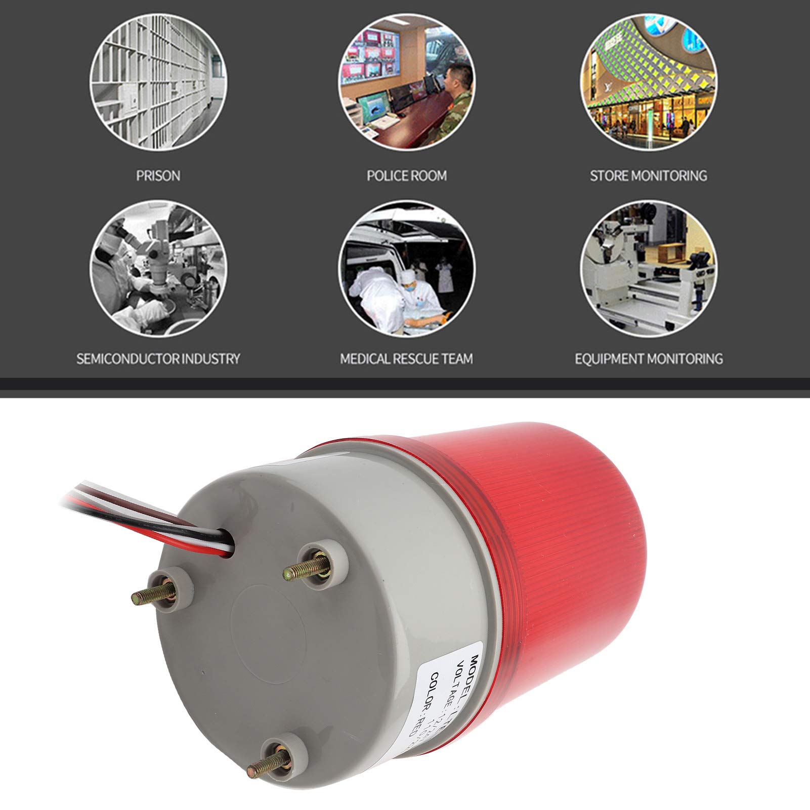 Spia di avvertimento LED rosso Spia di emergenza Lampadina rotante Luce del faro Lampada del faro AC220V