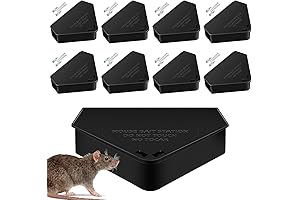 8 Pcs Reusable Mouse Bait Station with Keys For Indoor and Outdoor Use