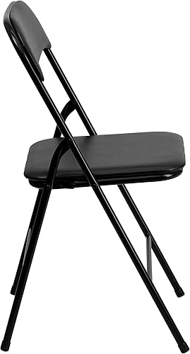 Miniatura 7 de Flash Furniture - Juego de mesa y sillas plegables negras de 5 piezas para jugar cartas