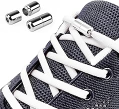 3 Pairs Round Elastic Shoelaces, Elastic Shoelaces Self-Locking with Metal Closure, No Tie Shoelaces for Adults and Children, Elderly, Disabled 105 cm Diameter 4.5 mm