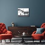 Wieco Art Banksy Grafitti Girl with Red Balloon Canvas Prints Wall Art Grey Love Pictures Paintings for Living Room Bedroom Home Decorations Modern Stretched and Framed Inspirational Giclee Artwork