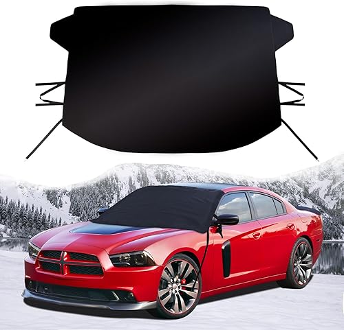 Cubierta de parabrisas de nieve para Dodge Charger 2006-2023 y para Dodge Avenger Dart Challenger 2024 neón, cubierta de parabrisas de ajuste