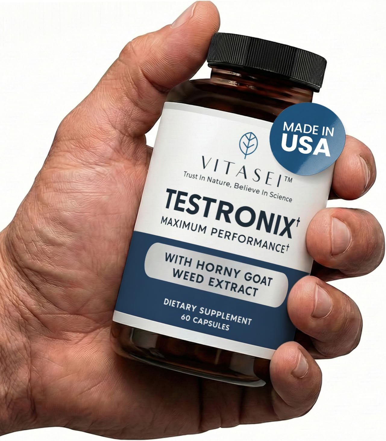 VITASEI Testronix Supplement - Energy and Muscle Supplements for Health - 60 Capsules