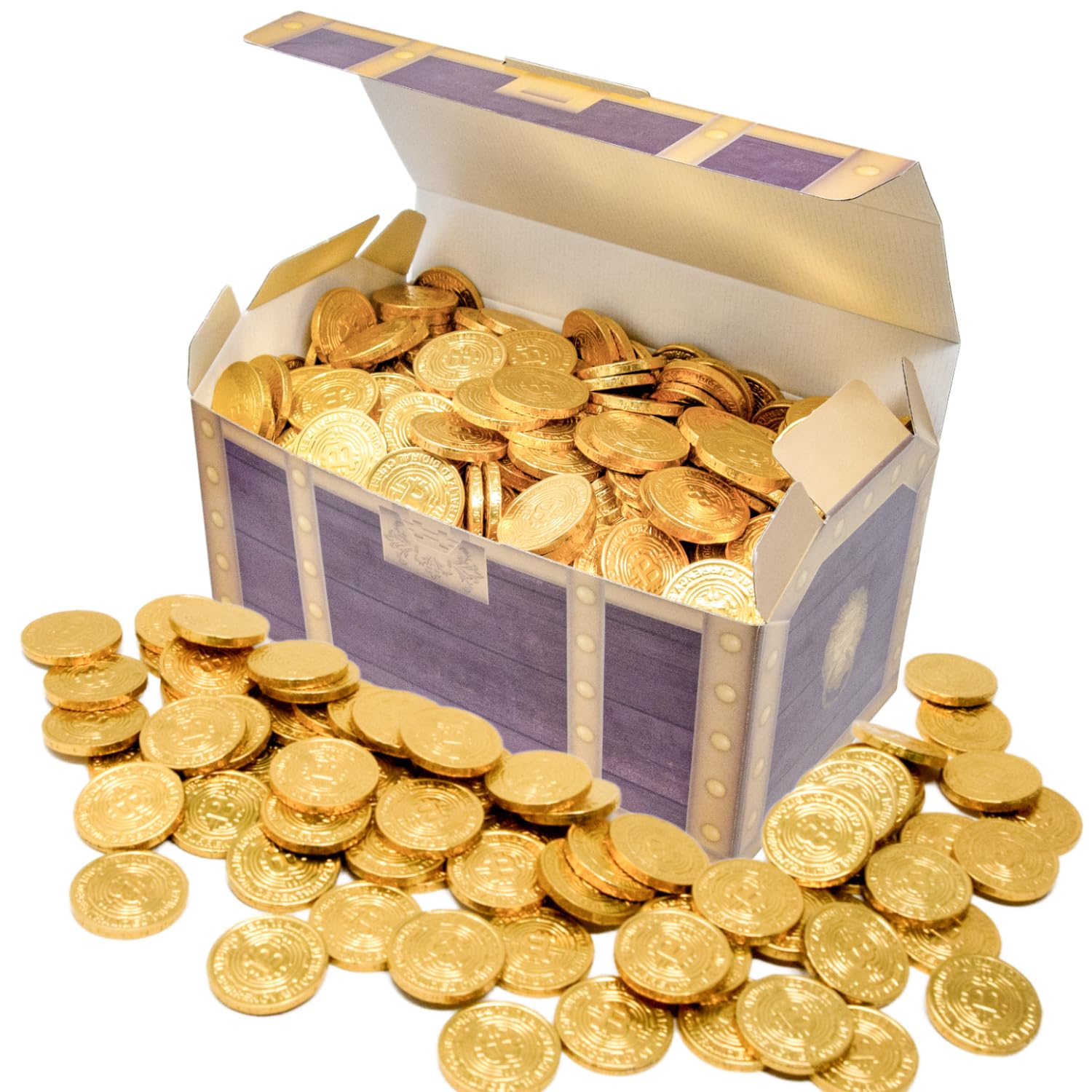 ビットコイン チョコレート 詰め合わせ 宝箱 300枚 ギフト コインチョコ メダルチョコ 金貨 仮想通貨 暗号通貨