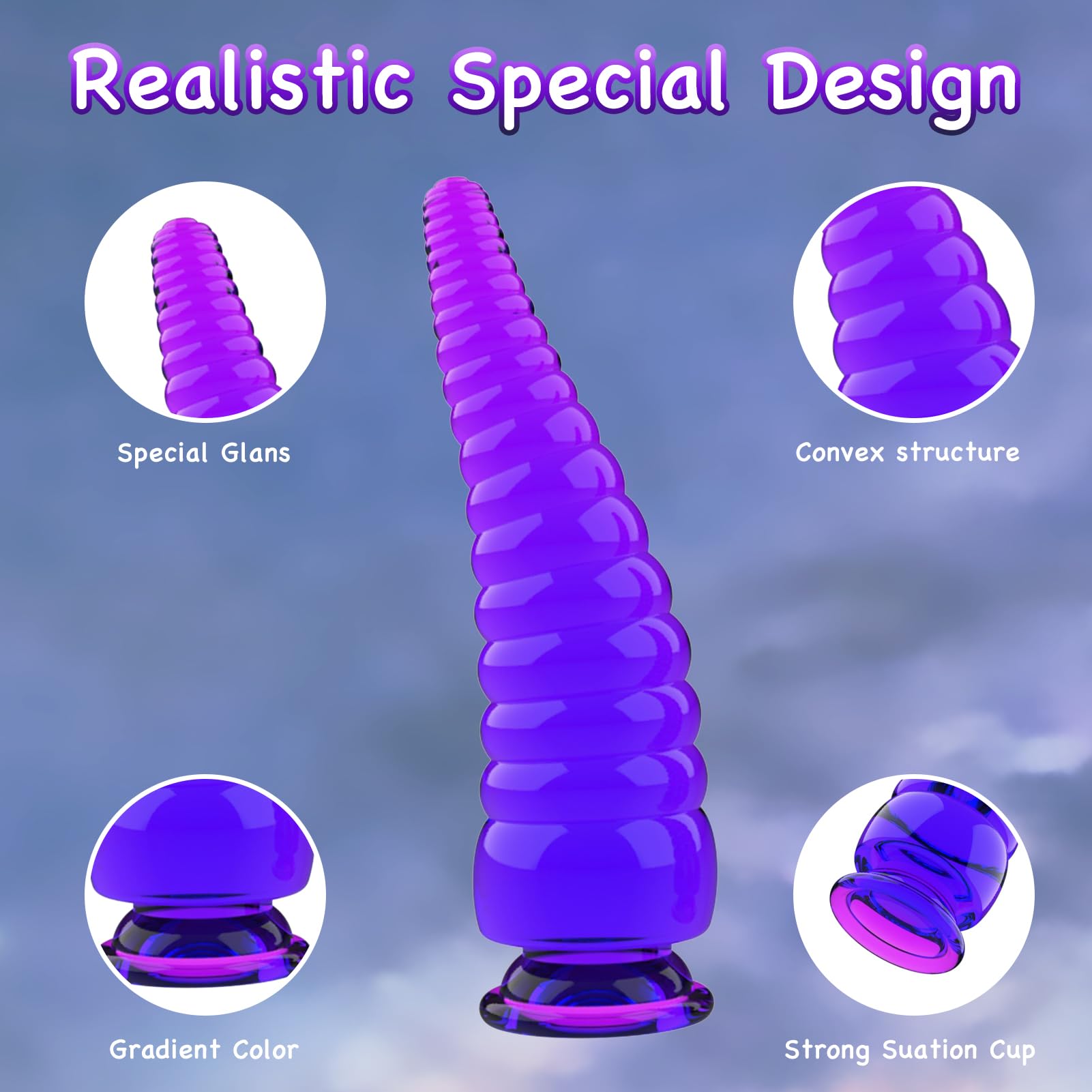 Anal Dildo Huge Thick Dildo, 3 Sizes Kit Big Dildo Realistic Dildos Fantasy Monster Dildo Dragon Dildo Strong Suction Cup Dildo for Hands-Free Play, G-Spot Dildo Sex Toy for Women, Men and Couples