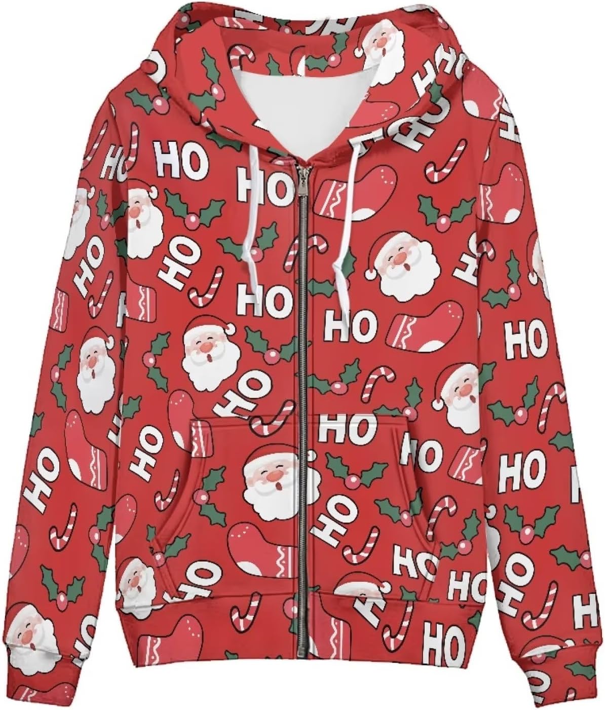 Irisjudy Women Sweatshirt Tops XS-5XL Island Tribal Sport Hoodies, Music Notes, Sunflowers Zip up Jackets Fall Pullovers