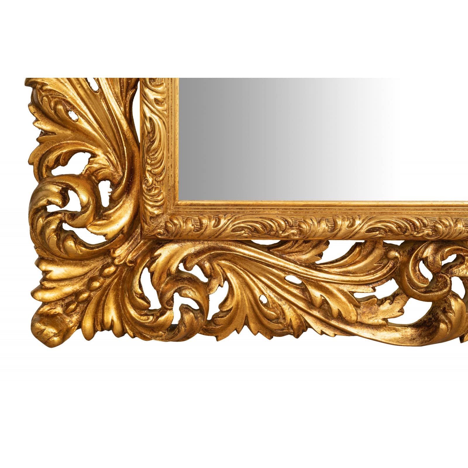 Specchio Da Terra Biscottini Con Cornice In Legno - Larghezza 40.5 Cm, Profondità 4.5 Cm, Altezza 140.5 Cm - Specchiera Per Camera Da Letto E Soggiorno