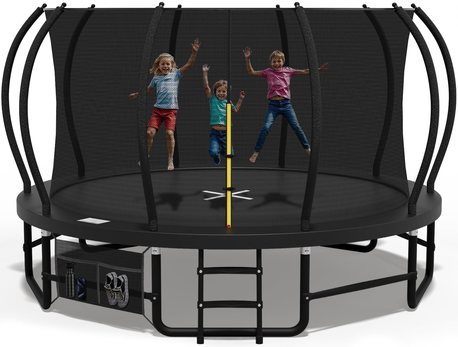 Devoko Trampolín Exterior Ø366cm Carga 160kg Estructura Robusta para Niños y Adultos
