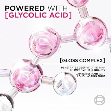 L'Oréal Paris Elvive Glycolic Gloss Shampoo, Conditioner & Treatment Set | Get The Shiniest Hair Of Your Life, Glossing Routine For Mirror-Like Shine, Rinse Off Treatment For Dull Porous Hair