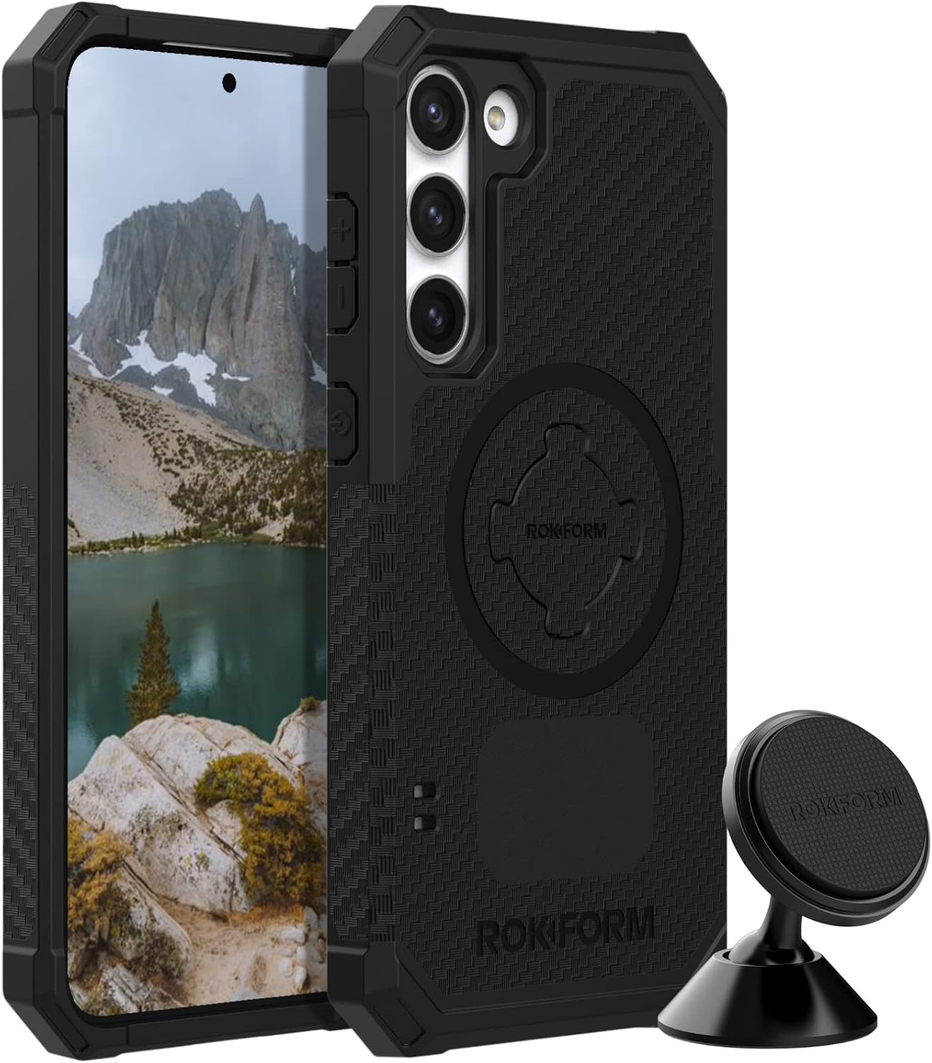 Rokform - Galaxy S23 Plus Rugged Case + Magnetic Swivel Dash Mount