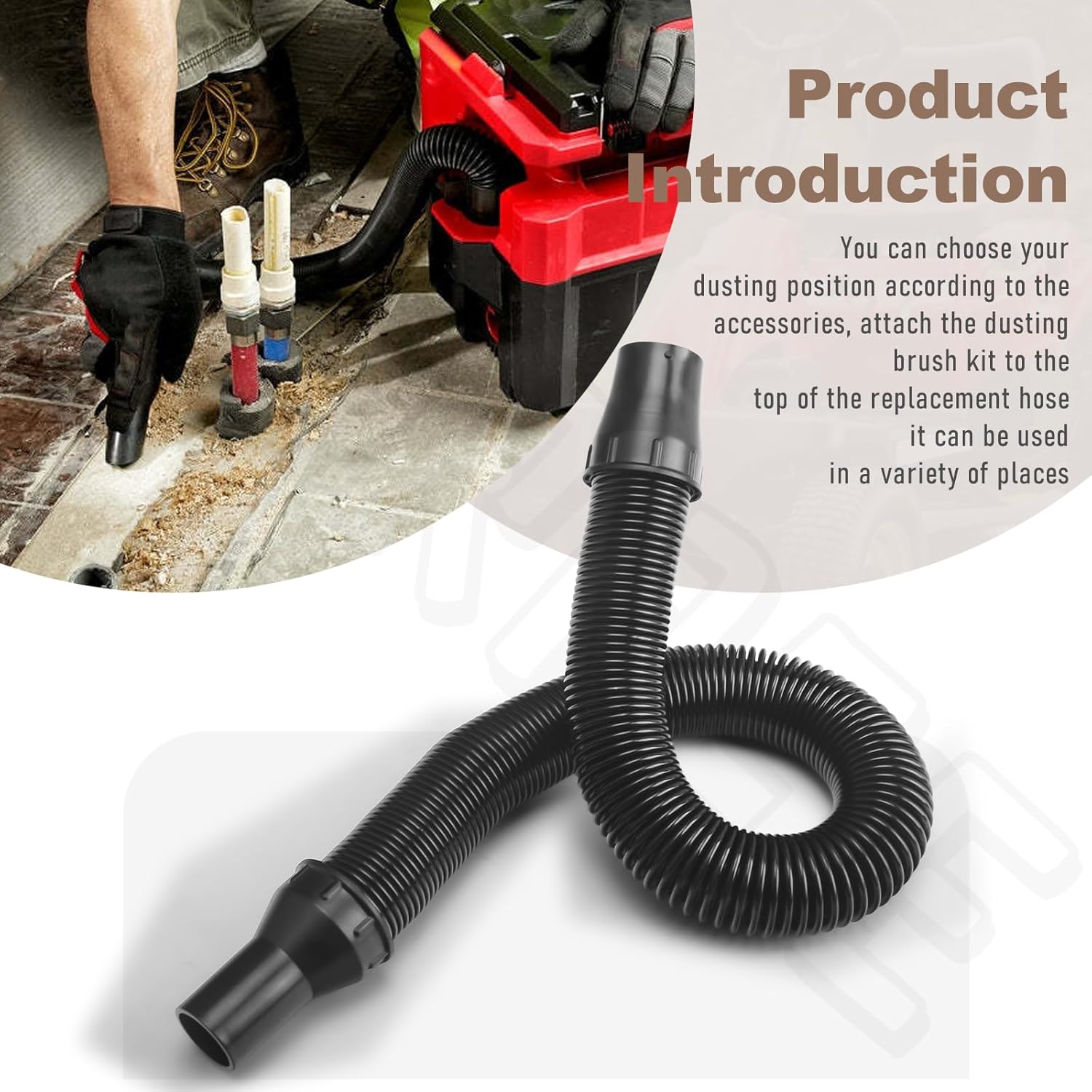 14-37-0160 Vac Hose Accessories/Hose Adapter Kit Compatible with 0880-20 18V 2 Gallon Wet/Dry Vacuum, Replace older 0880-20 (Note: Outside storage Vaccum Cleaner)
