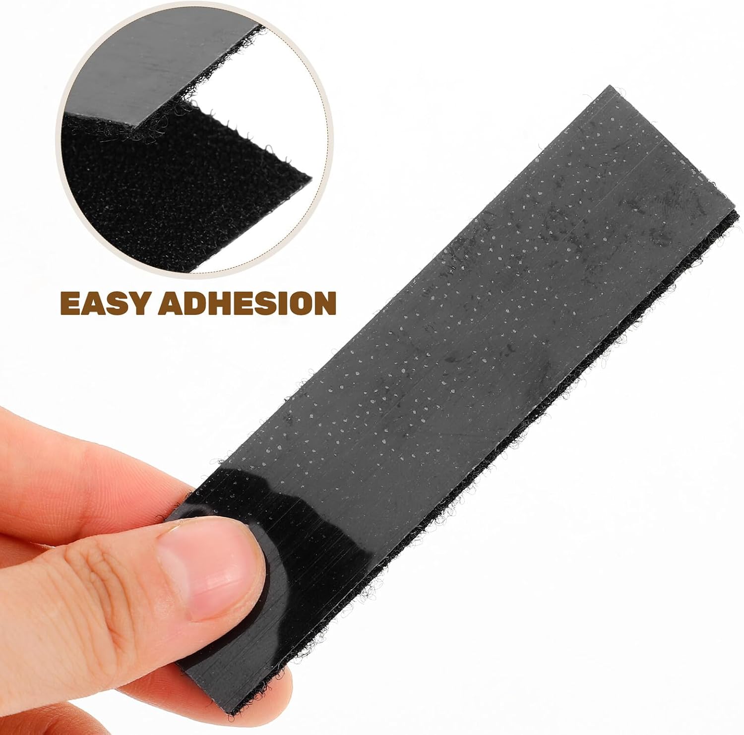 Uonlytech 25pcs Double-Sided Adhesive Hook and Loop Strips Tape for Clothes Bags Shoes DIY Crafts Fastening and Easy Cut