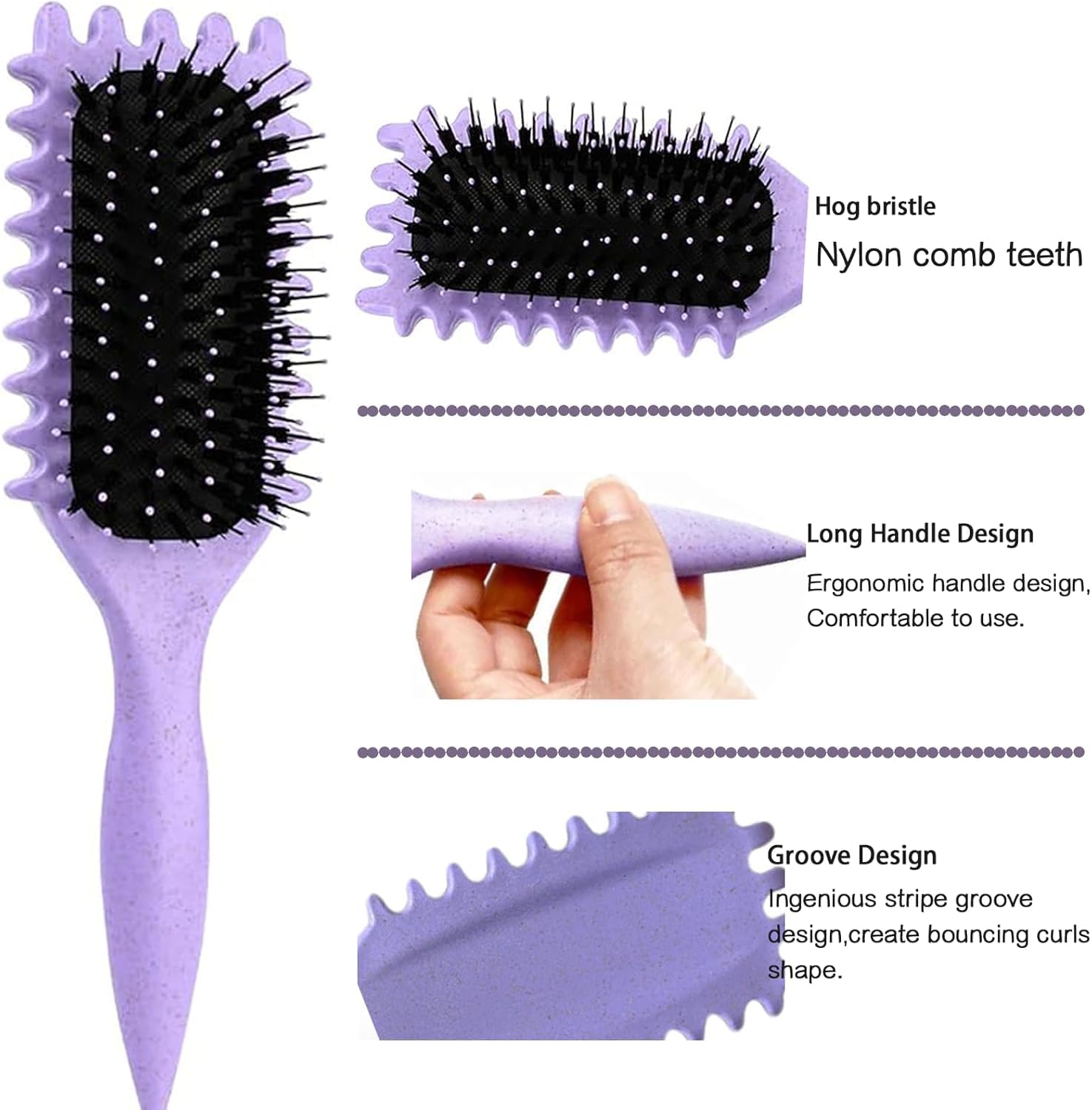 Pack Of 1 Curl Defining Brush, Curl Defining Thick Hair Brush - Image 3