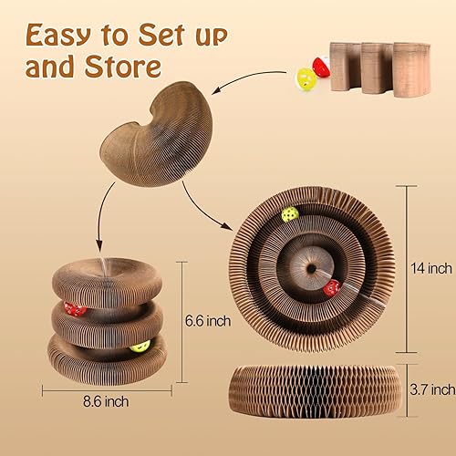 Miniatura 4 de Juguete de pelota de pista para gatos de doble capa, aventura de pelota de gato, el mejor ejercicio físico mental interactivo para gatos de interior