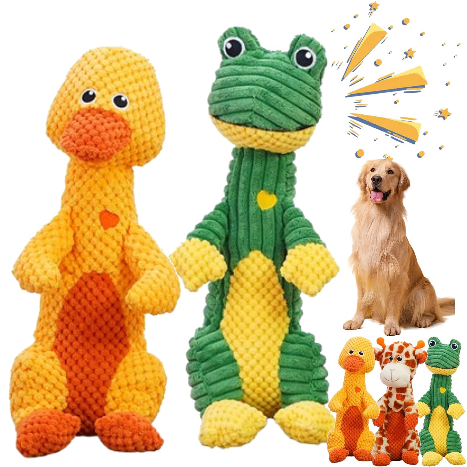 fjaldjfu Durachew Dog Toy, 2025 New Wowpetsmart Invincible Chewanimals, Durachew Tough Dogchew Toy Designed for Strong Chewers, Chewers, Tough Dog Toys for Medium and Large Dogs (A+C)