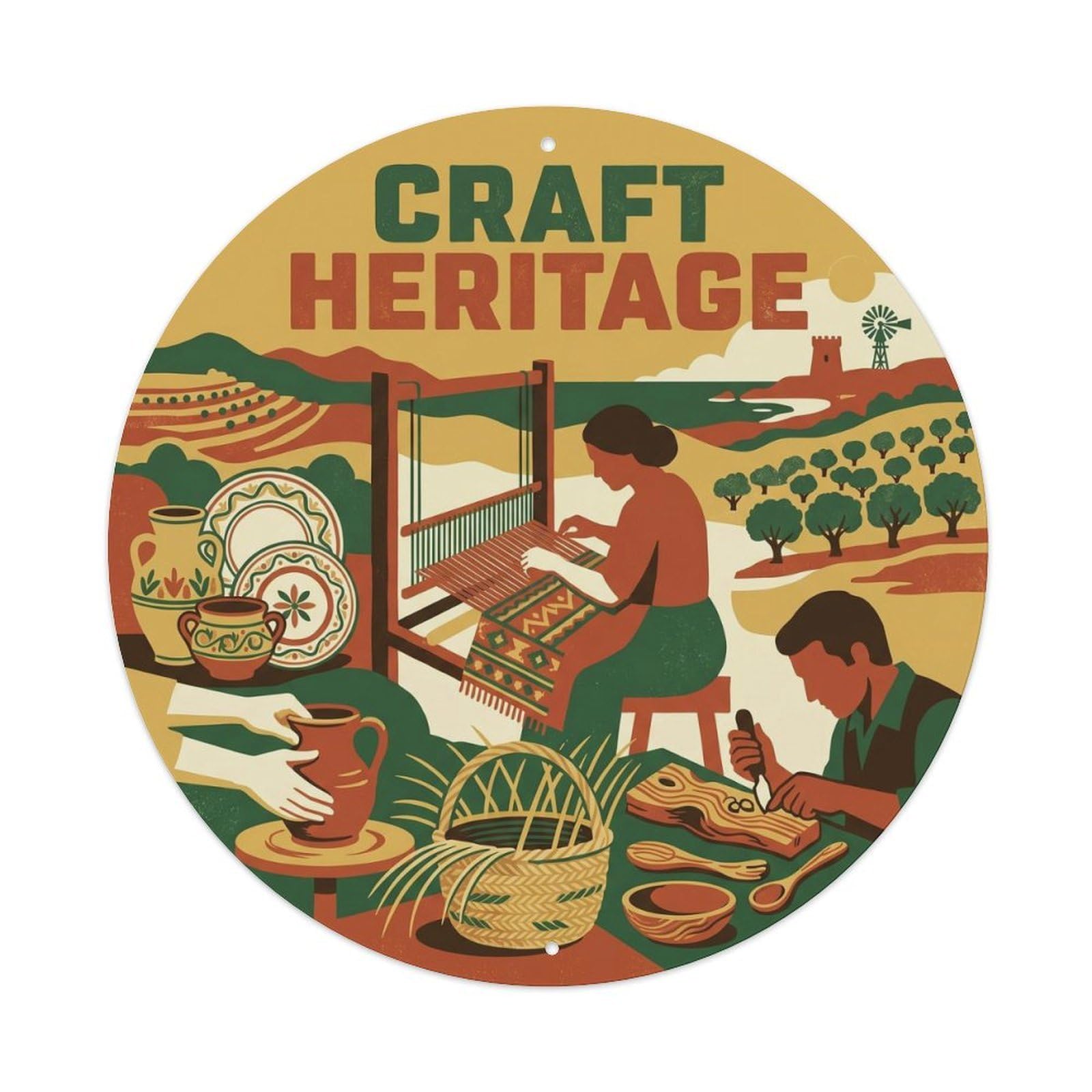Artisan Workshop Mallorca Handmade Craft Metal Tin Sign