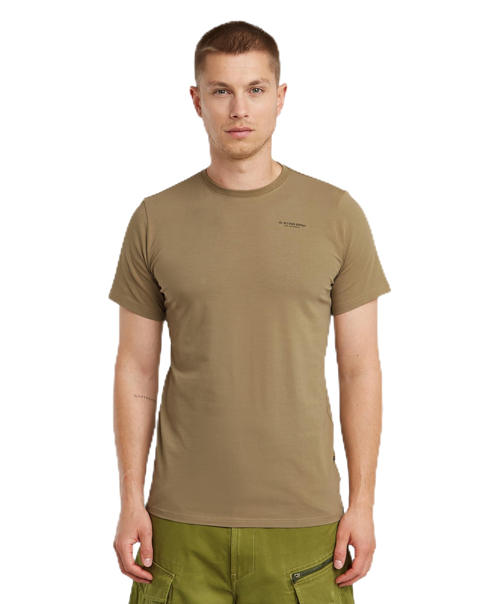 G-Star Men's Green (Ensis Green D19070-C723-6057) Slim Base T-Shirt, Xxl