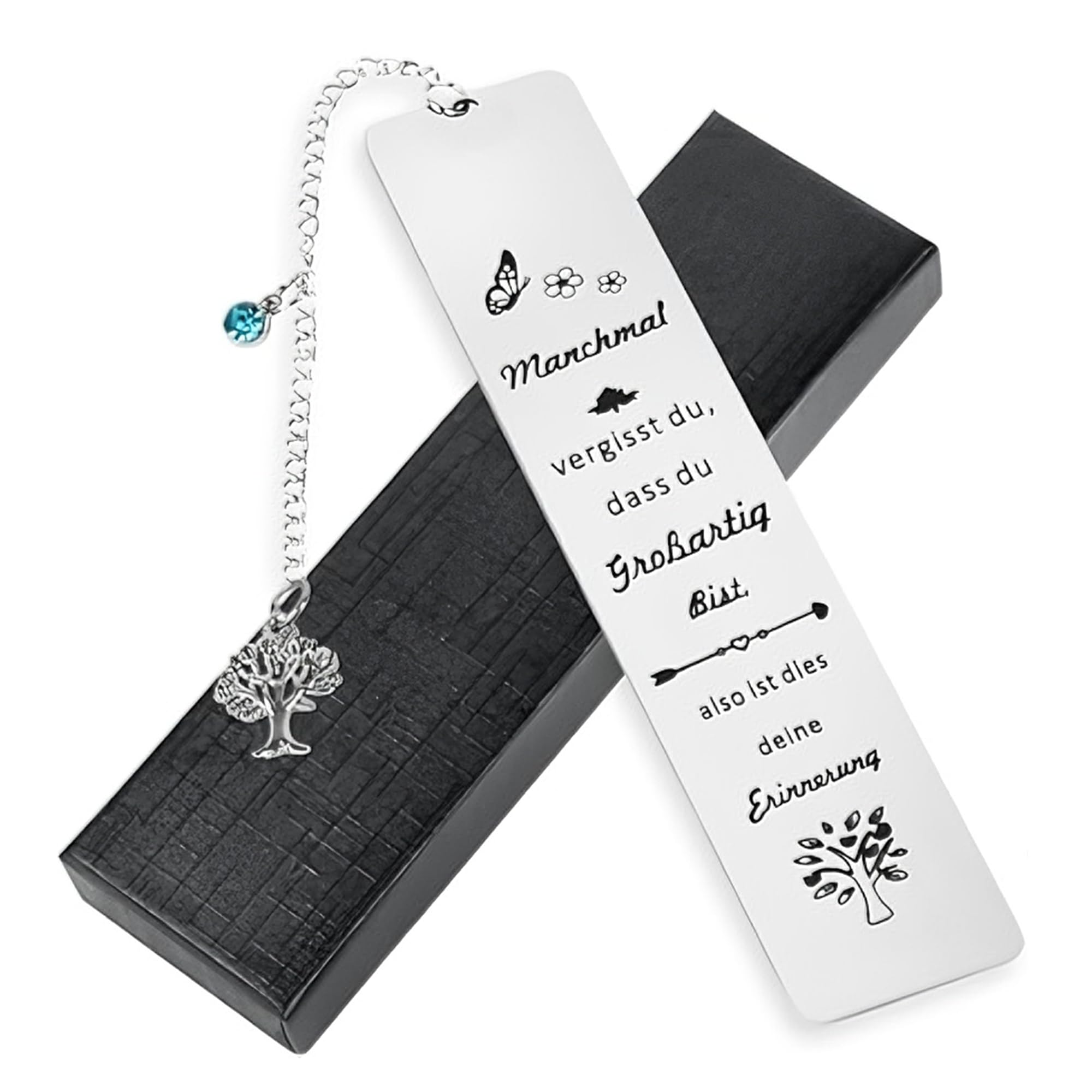 Lebensbaum Lesezeichen Metall Geschenkbox, Kreatives Bookmar