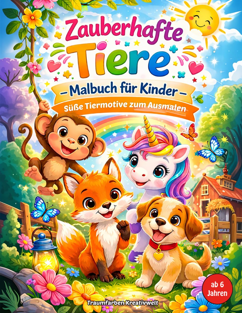 Magische Tierfreunde - Zauberhafte Malabenteuer: Süße Tiermotive zum Ausmalen für Kinder ab 6 Jahren (Farbenzauber – Malspaß für Klein & Groß)