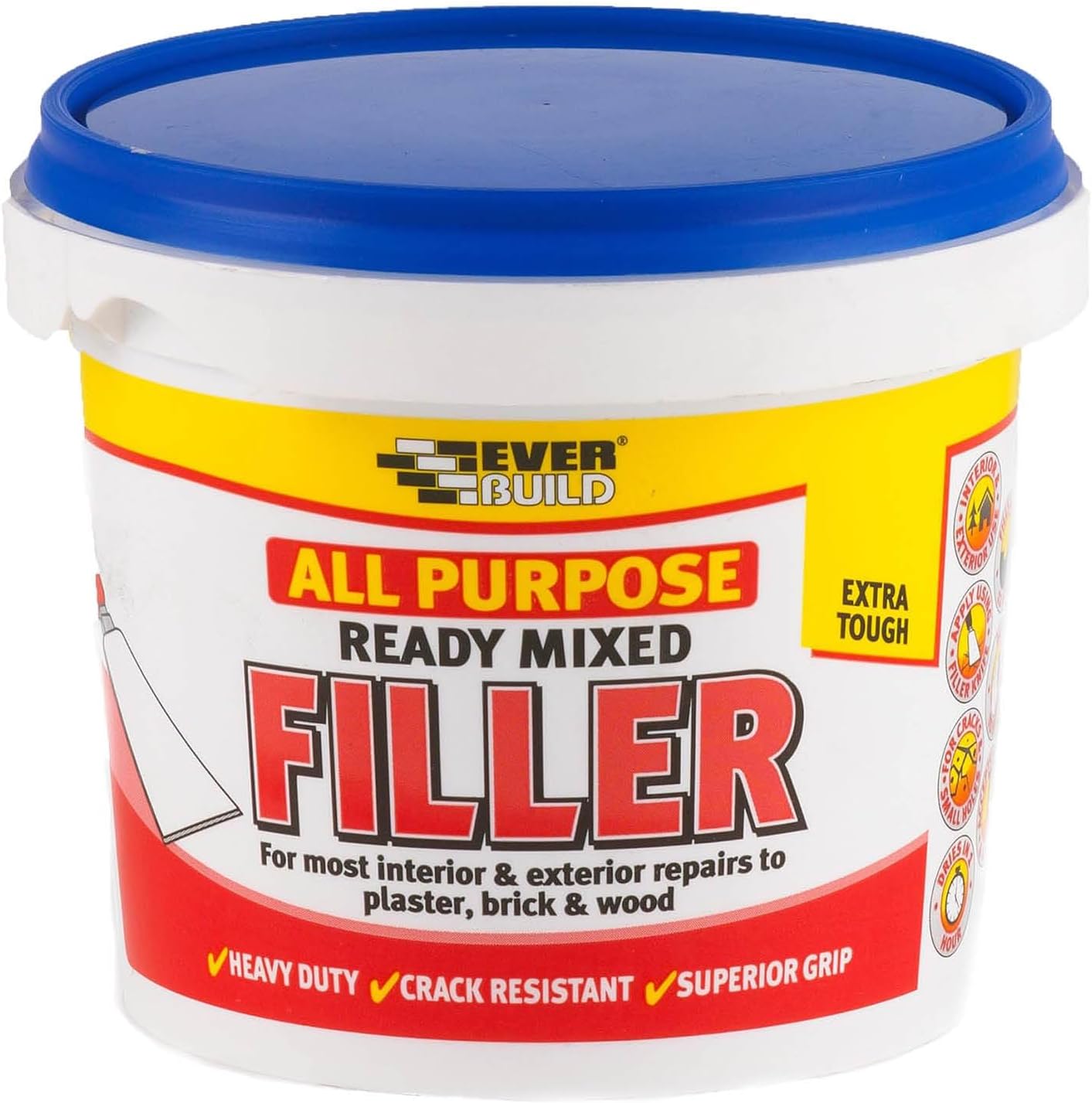 Everbuild All Purpose Ready Mixed Filler – Interior And Exterior Use – White – 1Kg