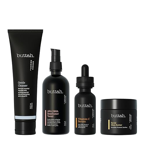 Buttah Skin Supreme Kit para pieles ricas en melanina manteca de karité facial de 2 onzas suero de vitamina C de 1 onza limpiador de 34 onzas Buttah Skin Supreme Kit para pieles ricas en melanina manteca de karité facial de 2 onzas suero de vitamina C de 1 onza limpiador de 34 onzas