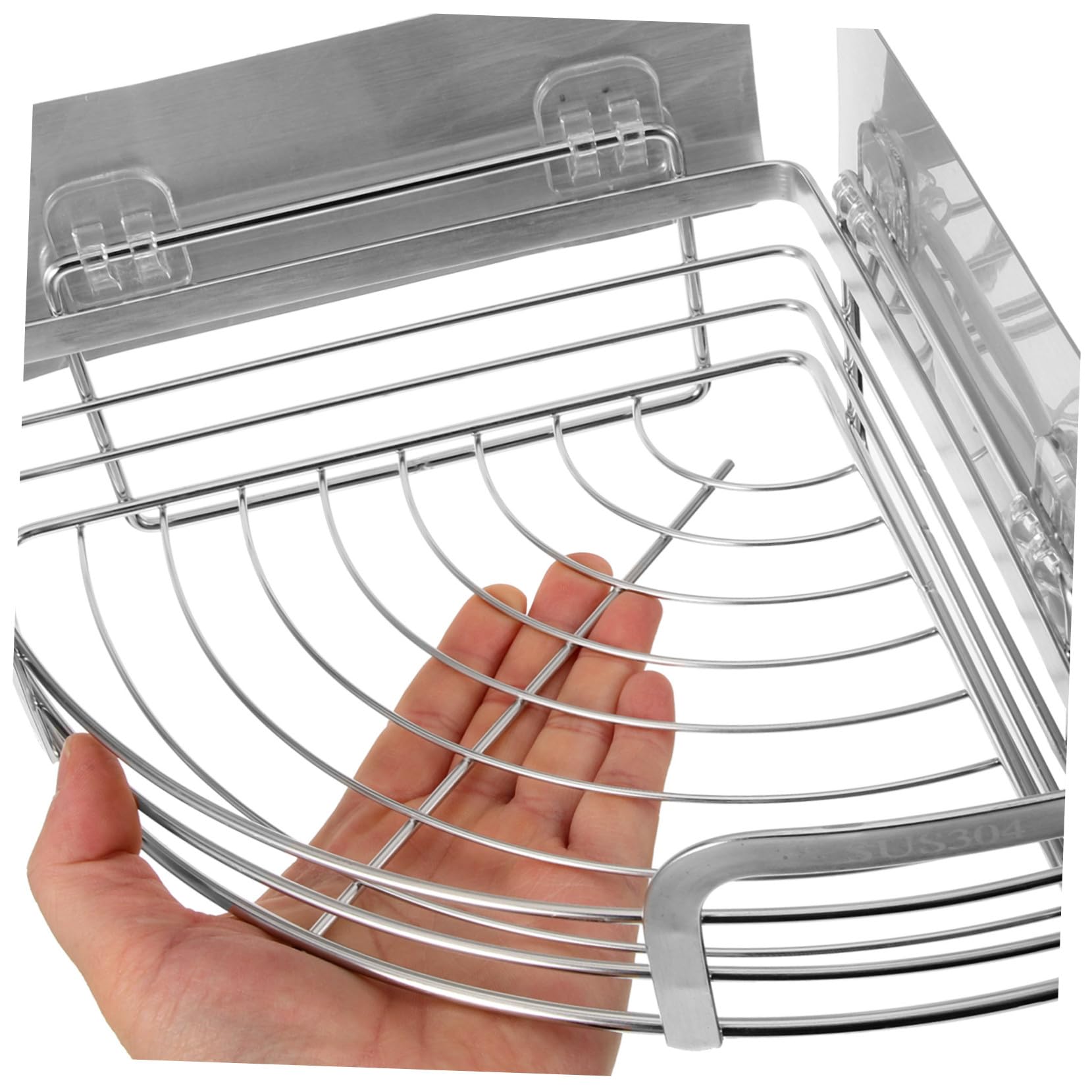 Mensola Angolare Bagno in Acciaio 304 Supporto Portaoggetti da Parete per Doccia e Cucina Scaffale Compatto Resistente e Facile da Installare