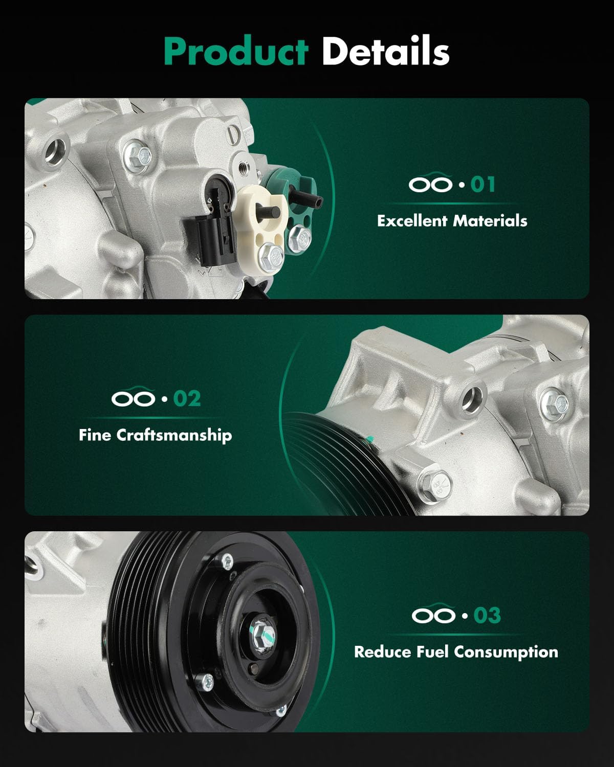 SCITOO AC Compressor for Toyota Corolla 1.8L for Toyota Matrix 1.8L 2011-2014(8831002710 8831002711 8831068031 8831068032)