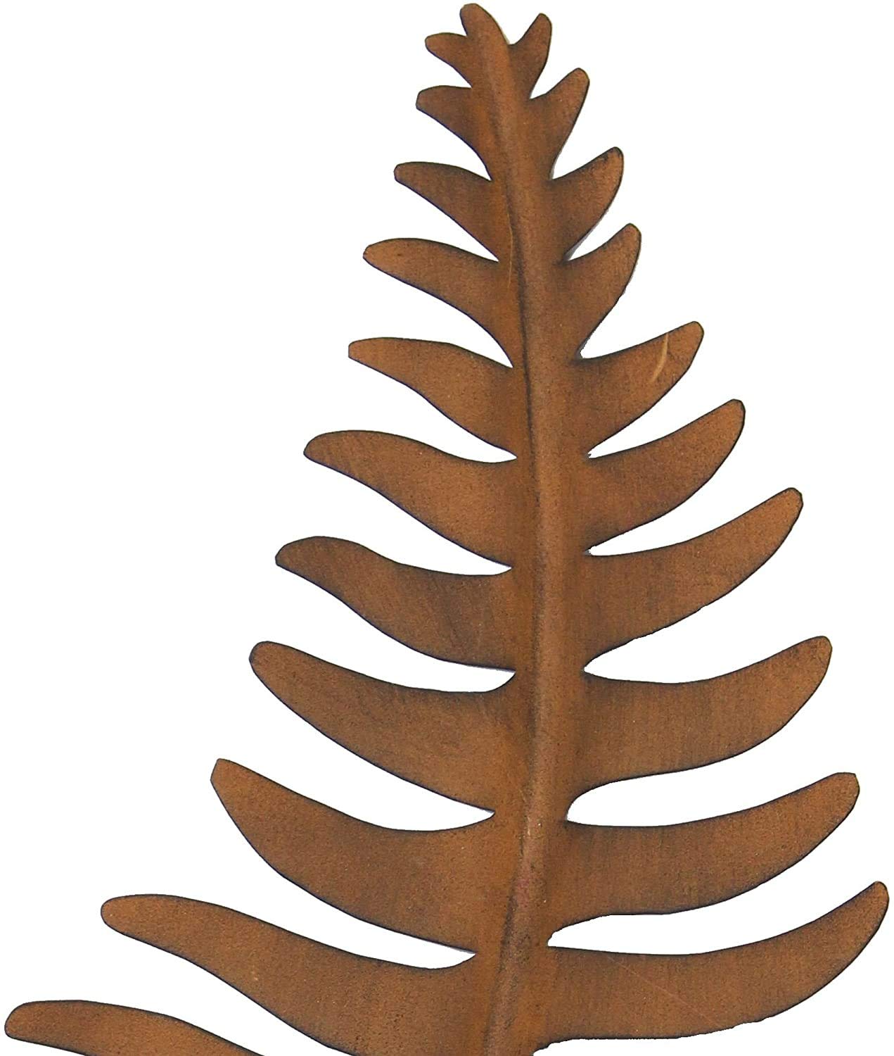 Dekoleidenschaft Fiche de Jardin « Feuille de fougère » en métal Aspect Rouille, 78 cm de Haut, fiche de Parterre, fiche de décoration, décoration de Jardin pour l'extérieur