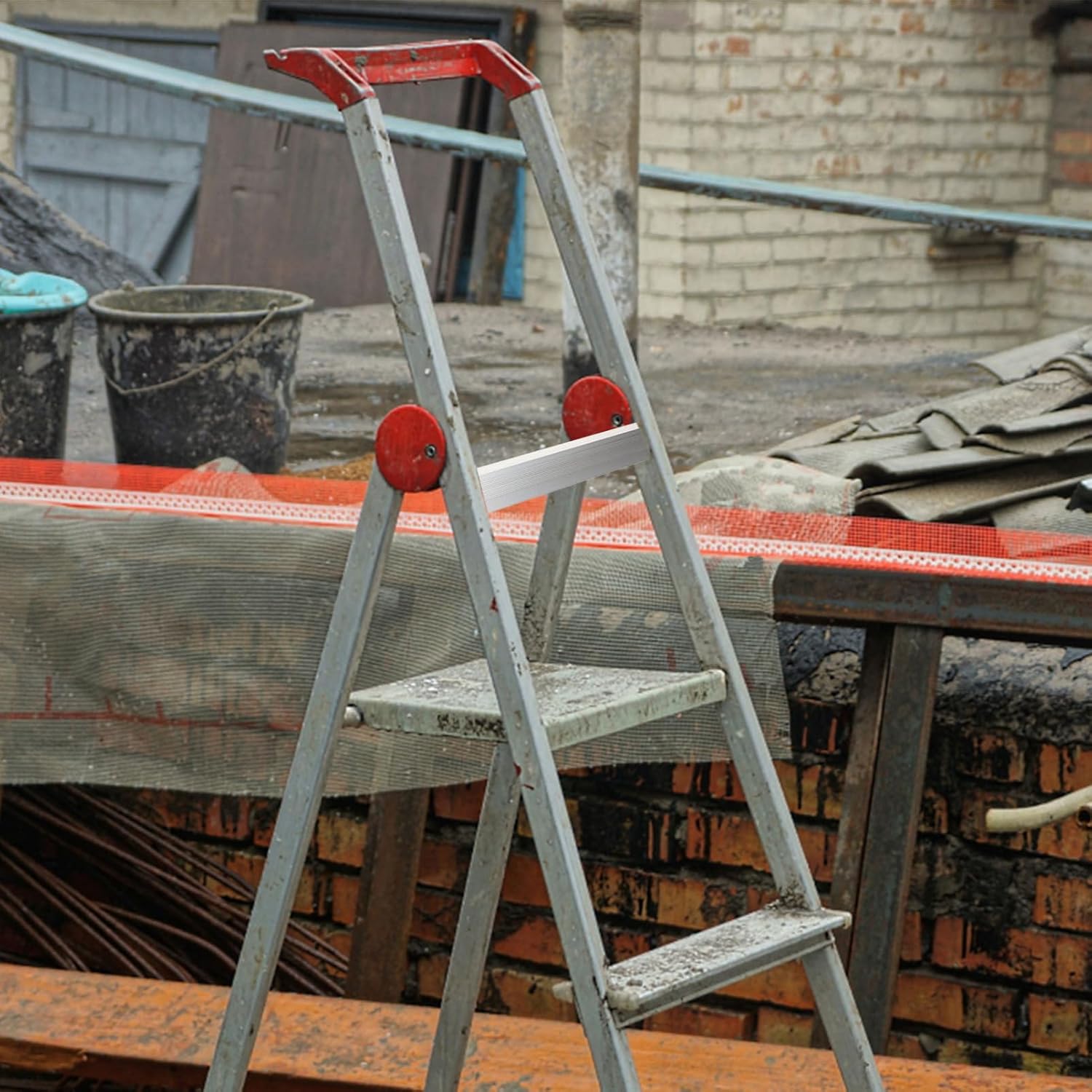 Balacoo 5pcs Ladder Step Telescopic Pedal Aluminum Alloy Tread for Home Industrial Use Non- Design for Safety Compatibility Step Ladders