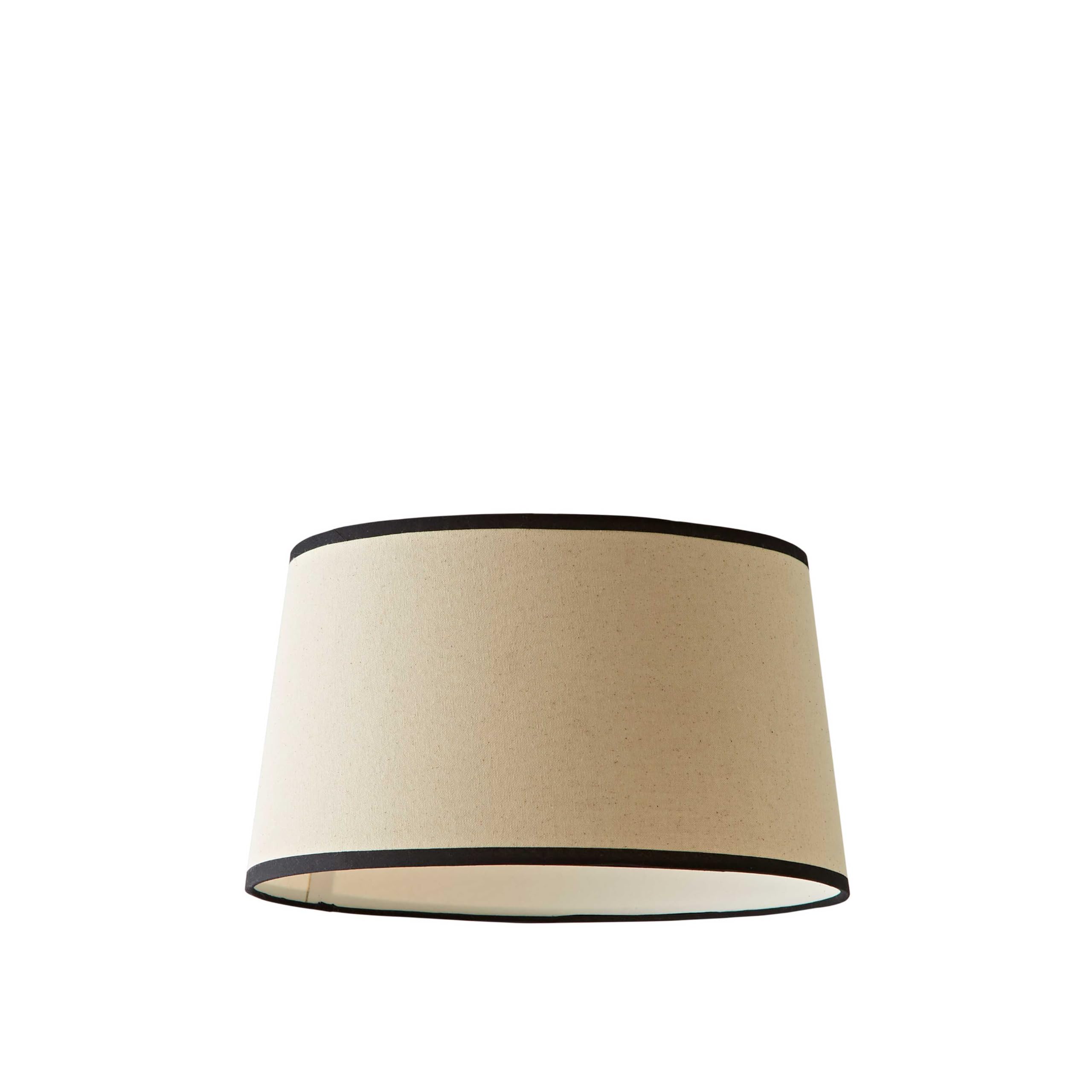 Valuelights Linen | Aspen Black Trim Tapered 35Cm Easy Fit Pendant Lamp Shade | Ceiling Lights, Home Décor & Improvement Essential