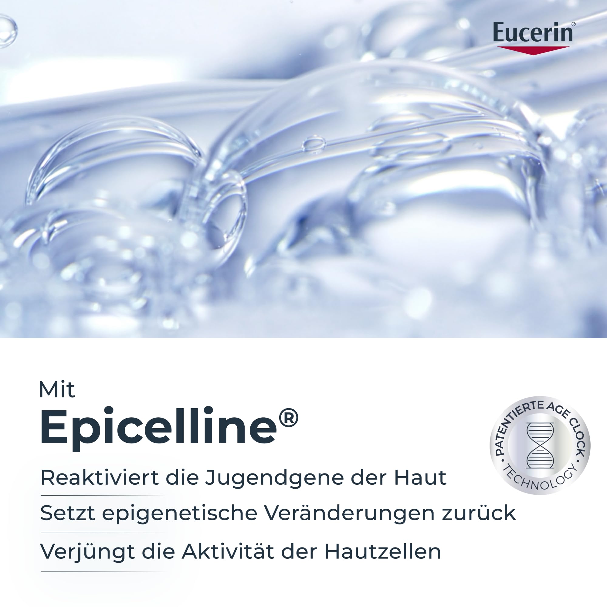 Eucerin Hyaluron-Filler Epigenetic Serum 30 ml, innovatives Gesichtsserum zur Korrektur sichtbarer Zeichen der Hautalterung, Anti-Falten Pflege mit Hyaluronsäure und Epicelline