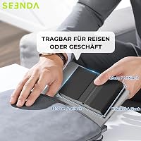 seenda Összehajtható Bluetooth Billentyűzet Érintőpaddal - Újratölthető Vezeték Nélküli Billentyűzet 3 Bluetooth Csatornával, Német QWERTZ,  3