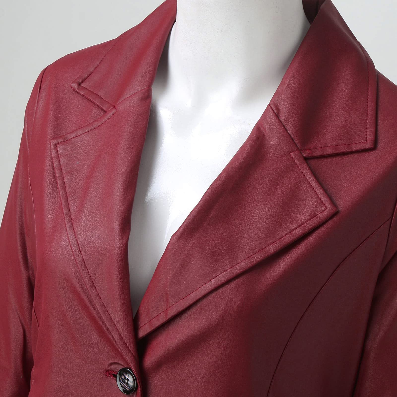 Cappotto lungo in PU per le donne giacche a vento da donna in finta pelle trench coat wmens lunghezza alla caviglia moda cappotto con bottoni a tinta unita cappotto a tunica risvolto sottile