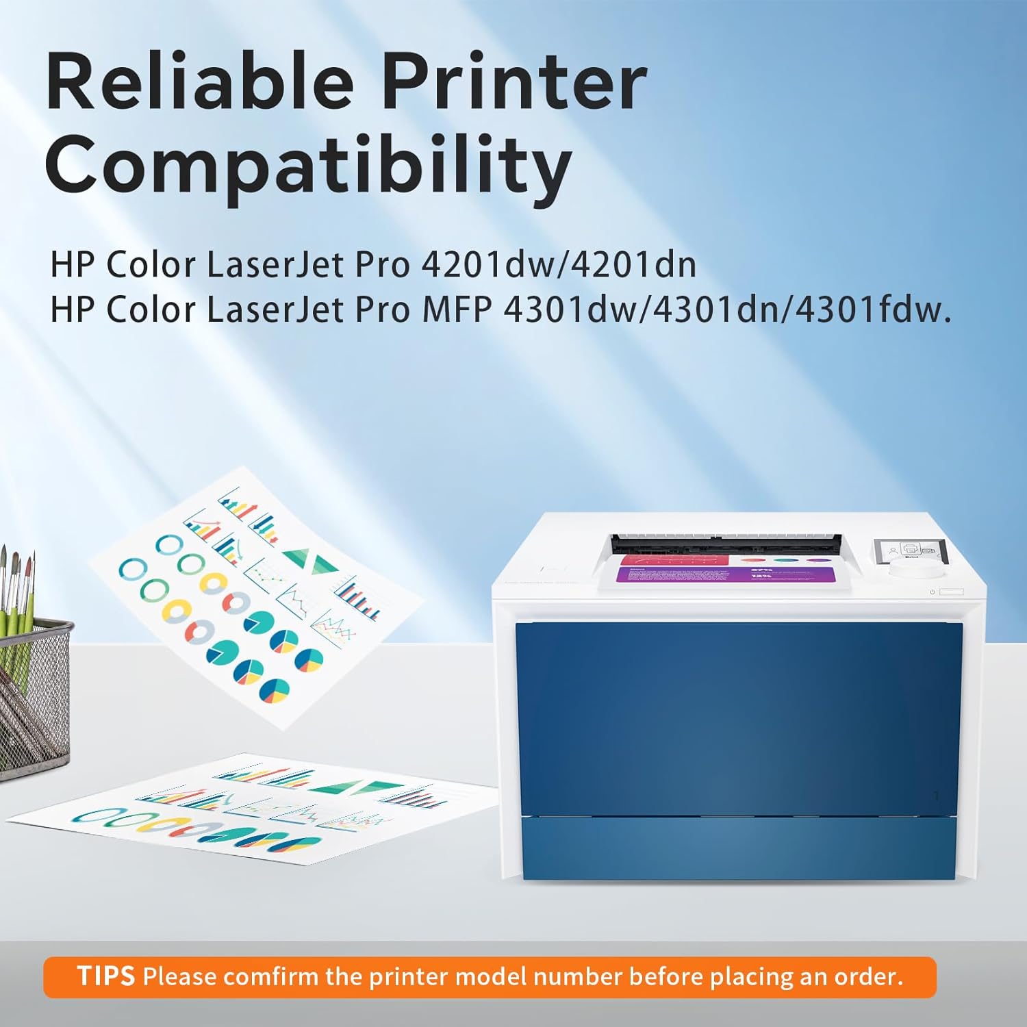 210X High Yield Toner Cartridge Replacement for HP 210X 210A 210 to Compatible with HP Color LaserJet Pro 4201dn, 4201dw, MFP 4301fdw,MFP 4301fdn, MFP 4301fdn, MFP 4301fdw (4PACK BK/Y/C/M)