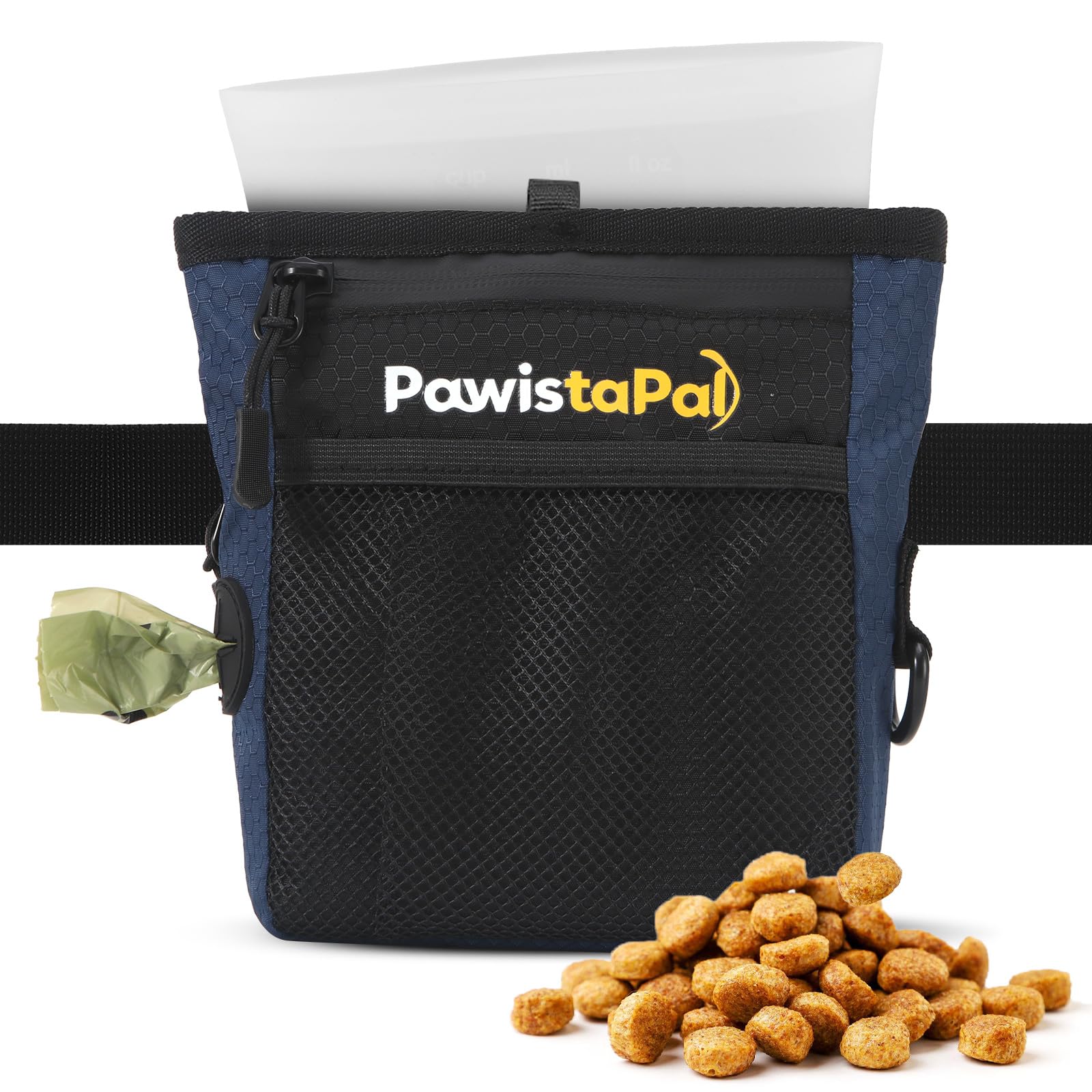 Dog Treat Pouch for Pet Training, One-Hand Magnetic Closure, Hands-Free Treat Bag with Silicone Liner, No Mess No Smell